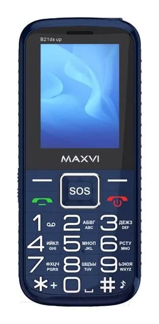 Мобильный телефон Maxvi B 21ds up (синий)