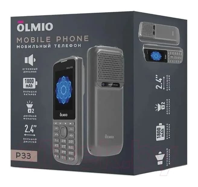 Мобильный телефон Olmio P33 (серый)