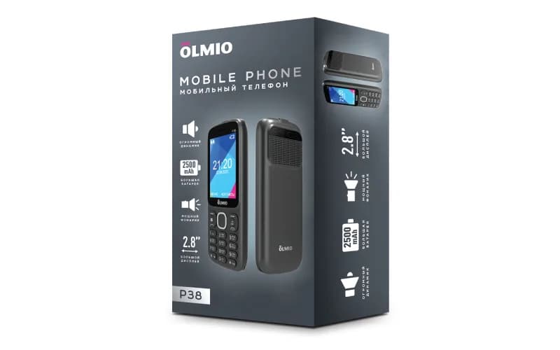 Мобильный телефон Olmio P38 (серый)
