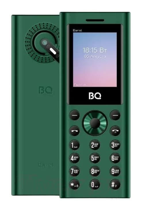 Мобильный телефон BQ 1858 Barrel (зеленый/черный)