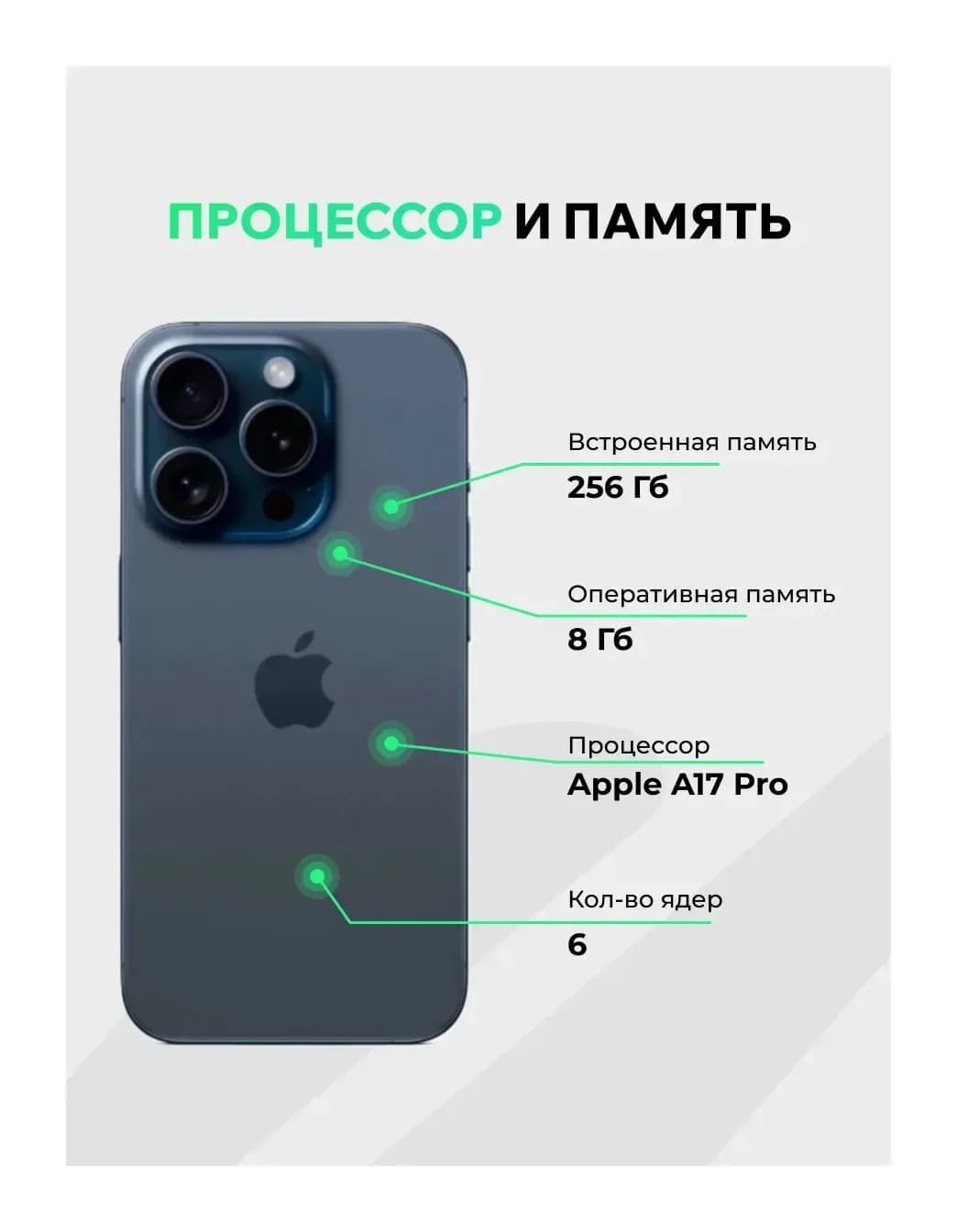 Смартфон восстановленный Apple iPhone 15 Pro Max 256GB ELNU грейд A (синий титан)