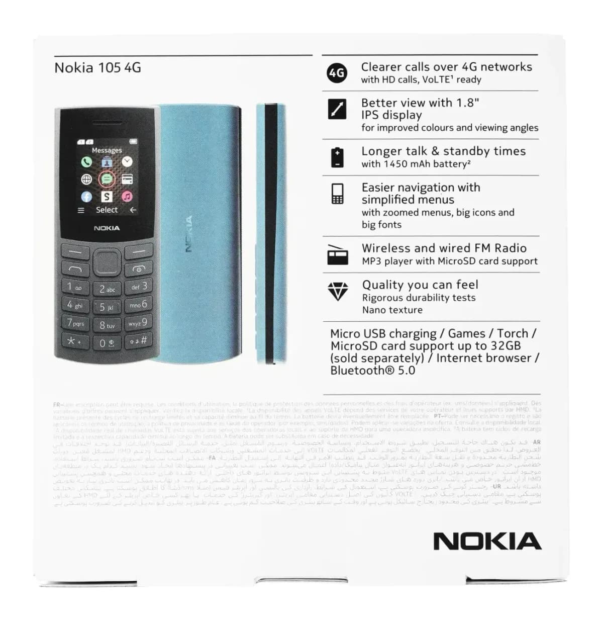 Мобильный телефон Nokia 105 4G DS / TA-1551 (черный)