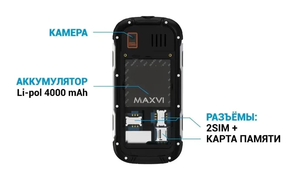 Мобильный телефон Maxvi R2 up (красный)