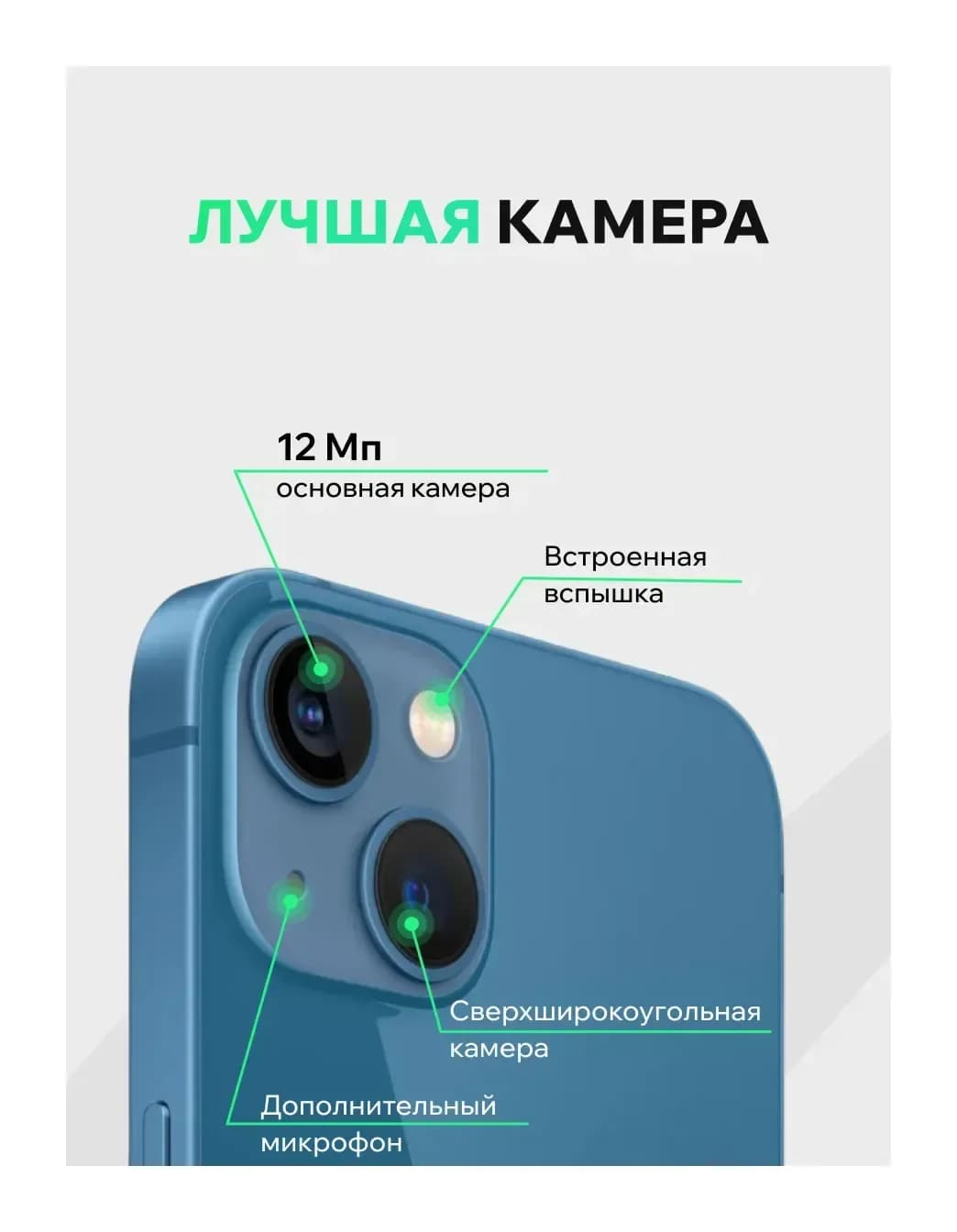 Смартфон восстановленный Apple iPhone 13 256GB ELNU грейд A+ (синий)