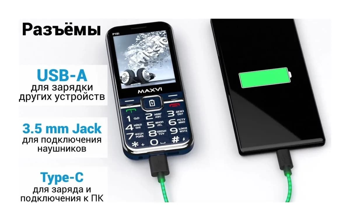 Мобильный телефон Maxvi P18i (синий)