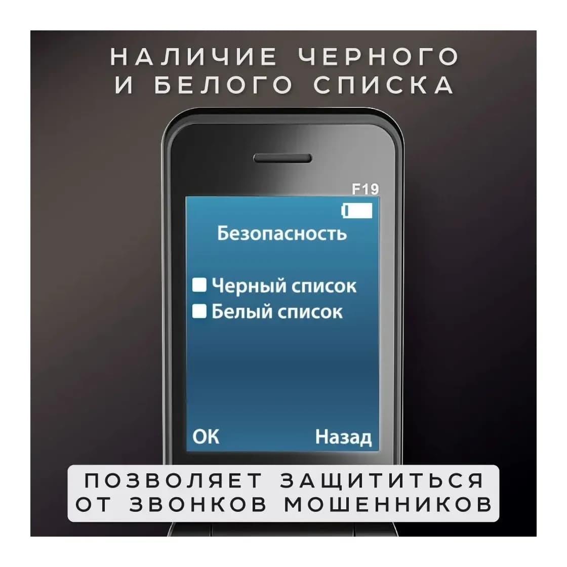 Мобильный телефон Olmio F19 (черный)