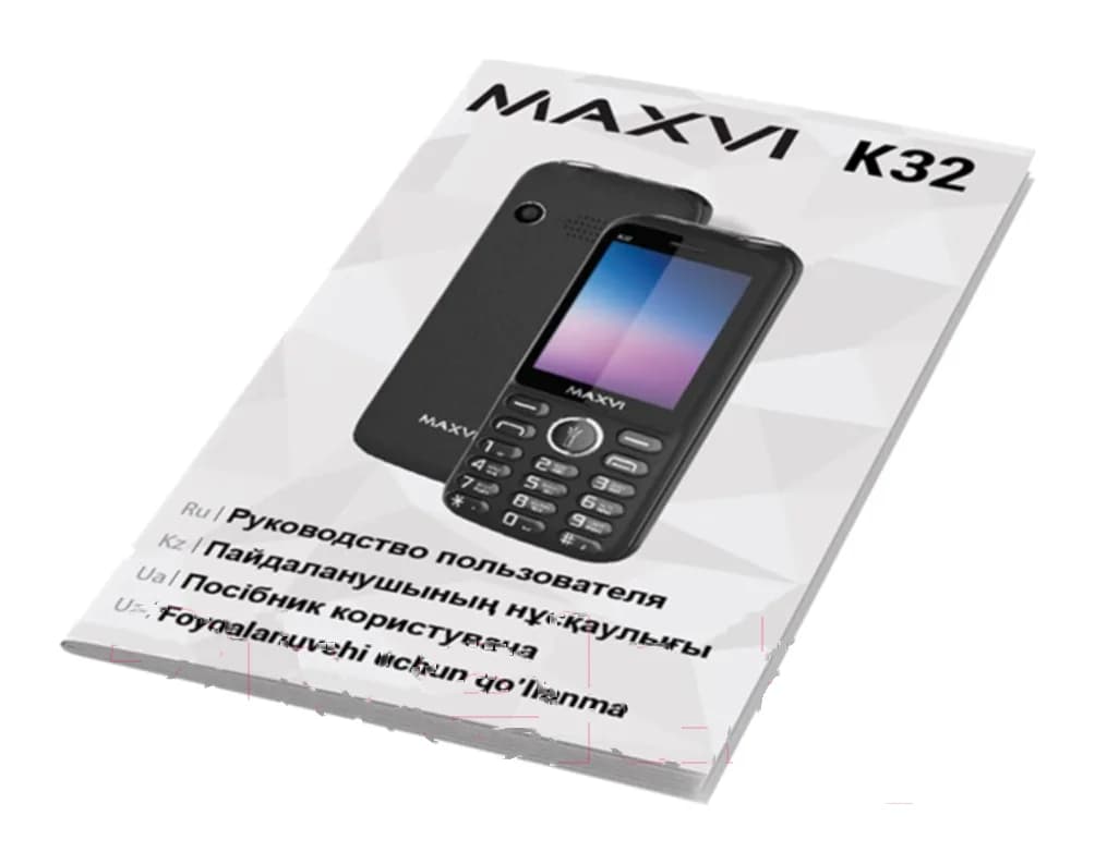 Мобильный телефон Maxvi K32 (черный+ЗУ)