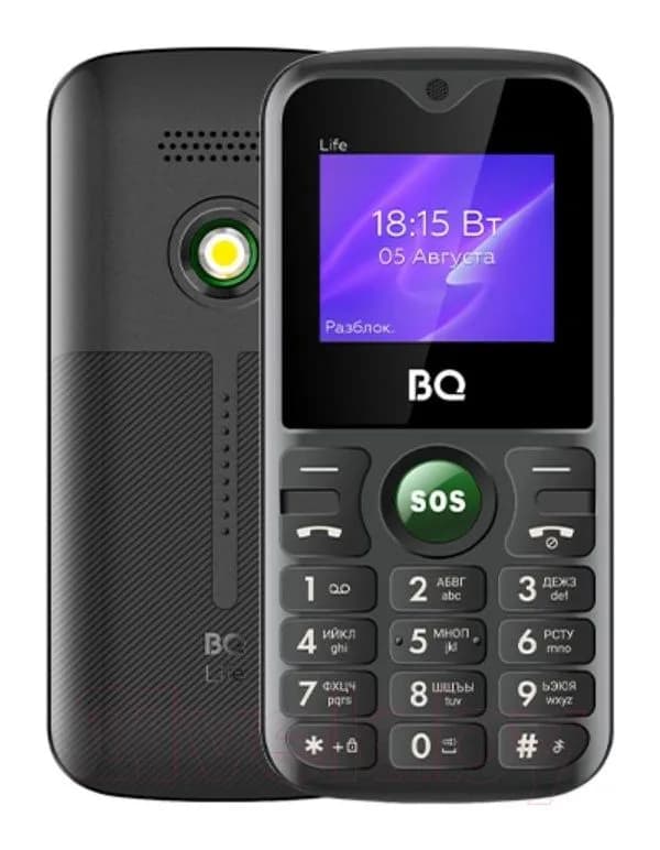 Мобильный телефон BQ Life BQ-1853 (черный/зеленый)