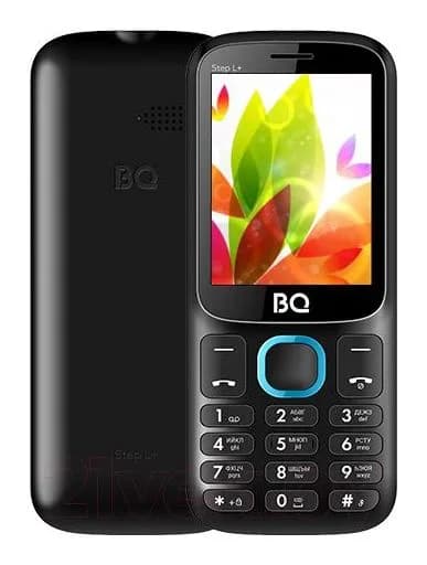 Мобильный телефон BQ Step L+ BQ-2440 (черный/голубой)