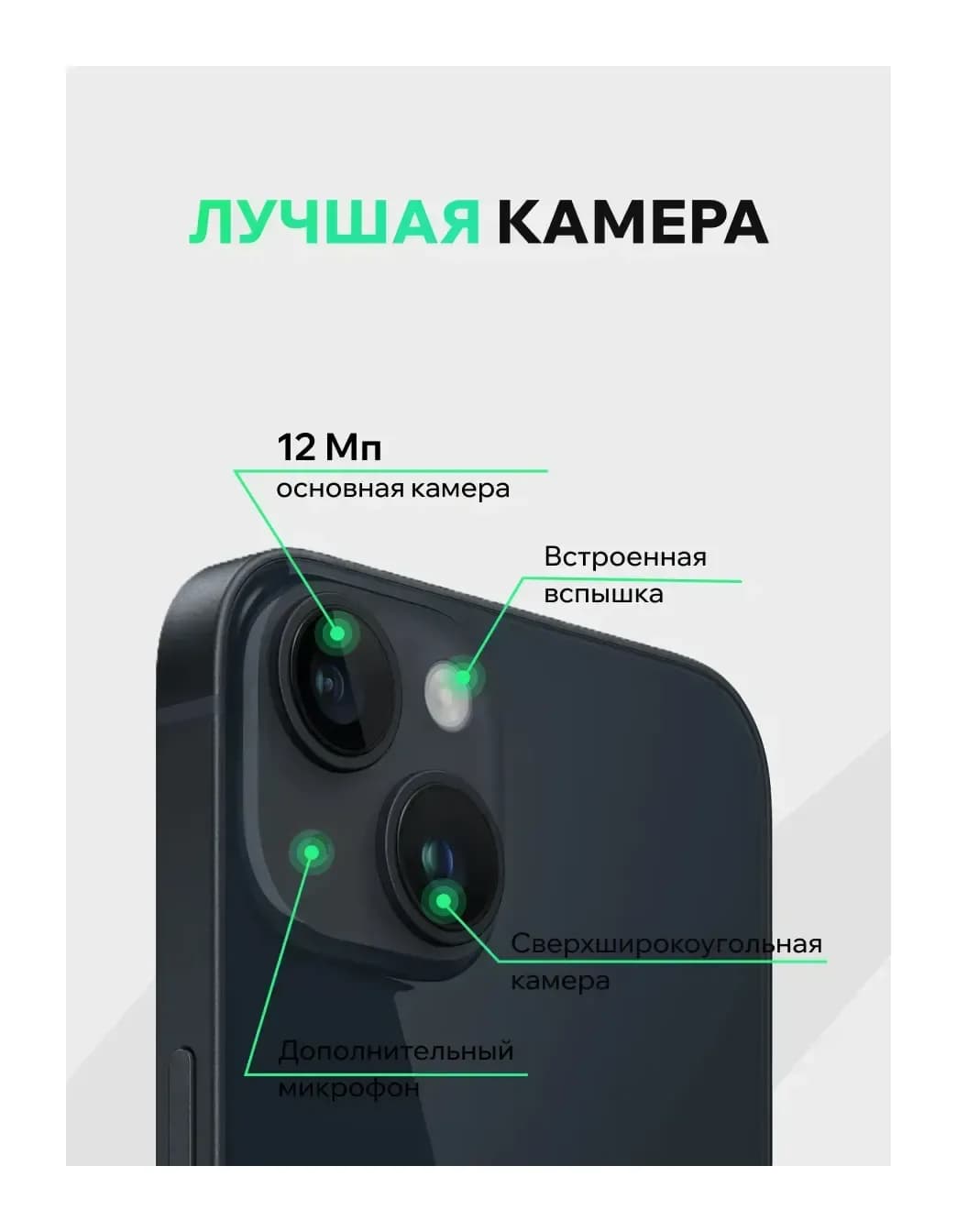 Смартфон восстановленный Apple iPhone 14 128GB ELNU Грейд B (Midnight)