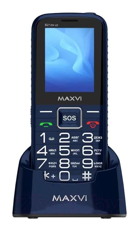 Мобильный телефон Maxvi B 21ds up (синий)
