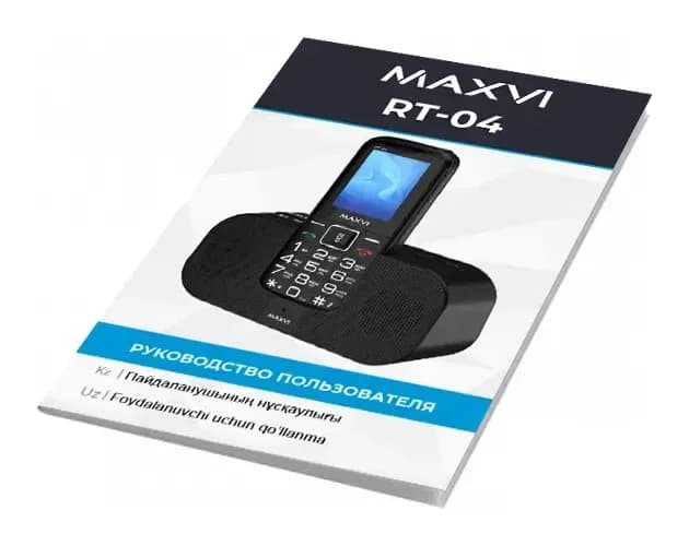 Мобильный телефон Maxvi RT-04 с док-станцией (черный)