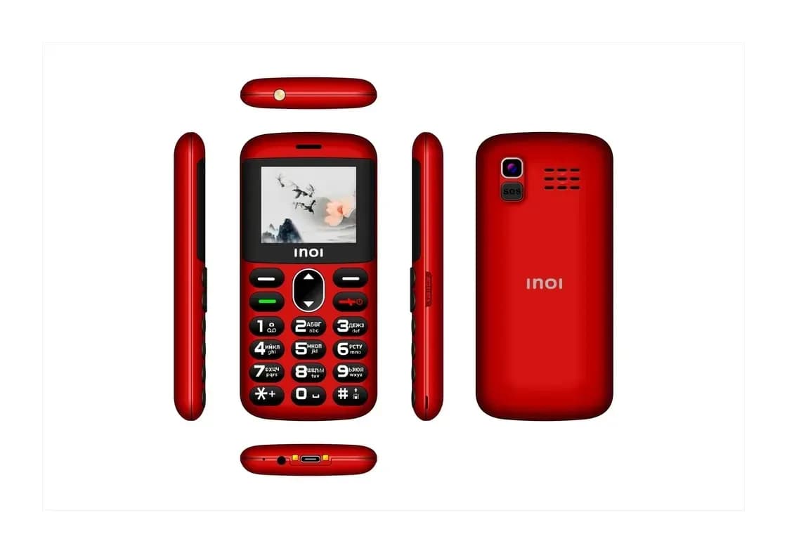Мобильный телефон Inoi 148 Senior 4G (красный)