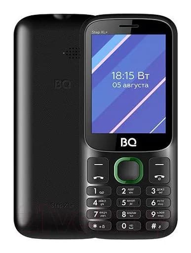 Мобильный телефон BQ Step XL+ BQ-2820 (черный/зеленый)