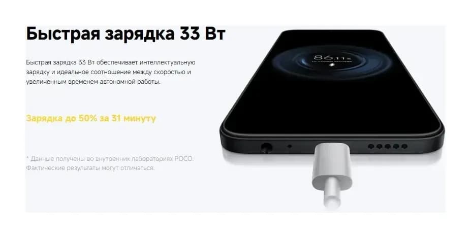 Смартфон POCO C85 6GB/128GB (черный)