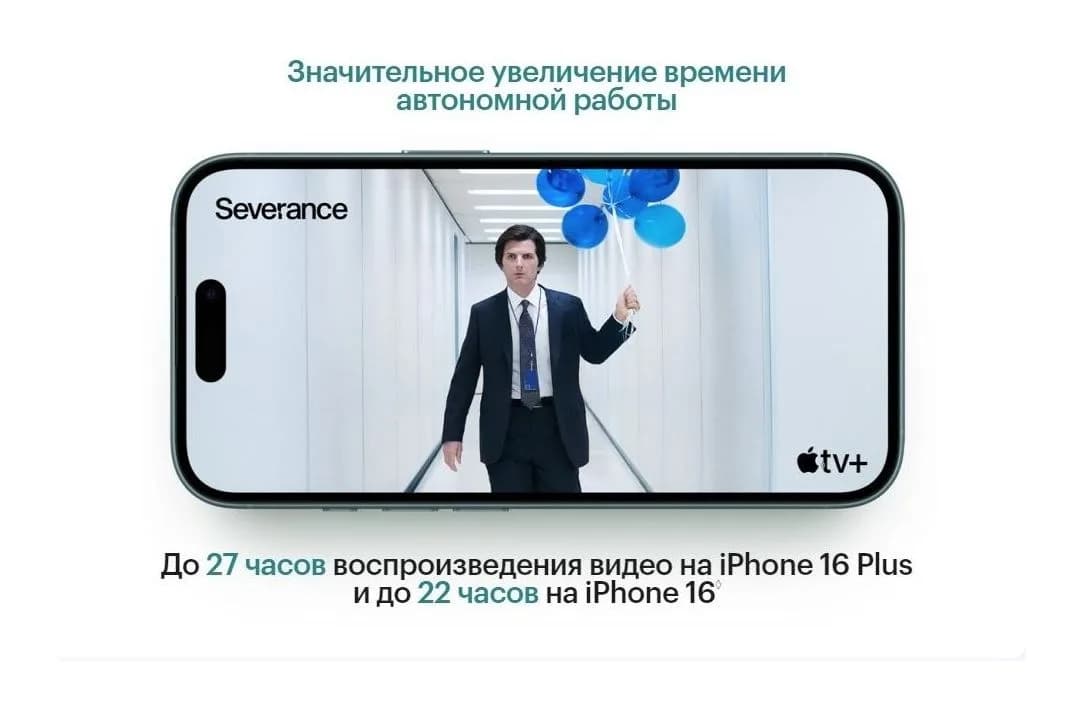 Смартфон Apple iPhone 16 128GB (белый)