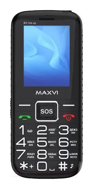 Мобильный телефон Maxvi B 21ds up (черный)