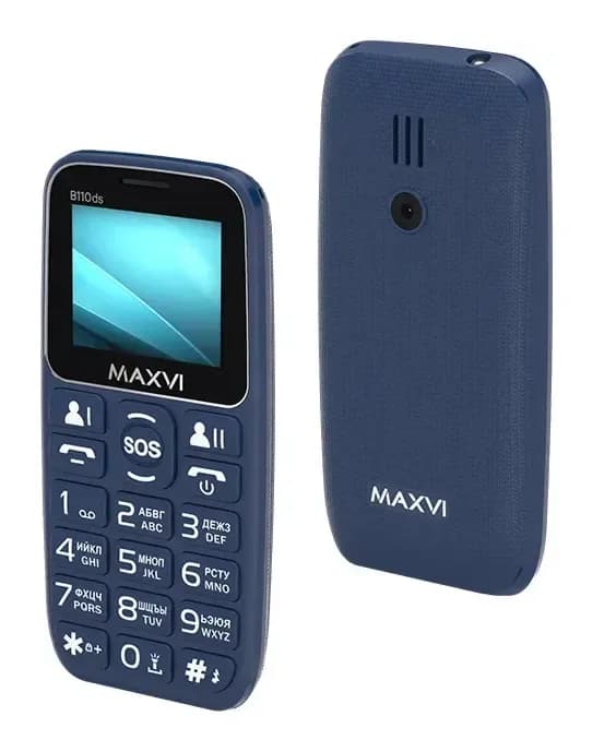Мобильный телефон Maxvi B110ds (синий+ЗУ)